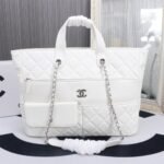 Chanel Ultra Pocket Shopping Tote White 37cm - Image 2