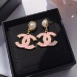 Chanel Pendant Earrings Pearly White And Pink Abf397 B19975 Naftt - Image 2