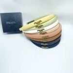 Prada Small Prada Milano Headband With Gold Hardware In Yellow - Image 3