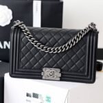 Super Vip 1:1 – Chanel Large Boy Chanel Handbag Black 25Cm A92193 Y09953 94305 - Image 2
