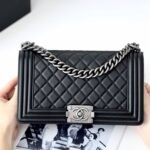 Super Vip 1:1 – Chanel Large Boy Chanel Handbag Black 25Cm A92193 Y09953 94305 - Image 3