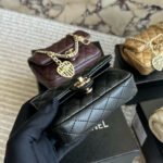 Perfect Match: Chanel Shopping Bag Beige And Black 36Cm X Chanel Classic Mini Bag With Hook Black 12Cm - Image 7