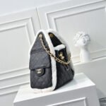 Super Vip 1:1 - Chanel 25 Small Handbag Gold Tone Metal Black And White 30Cm AS5293 B22309 U4139 - Image 3