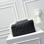 Super Vip 1:1 - Chanel 25 Small Handbag Gold Tone Metal Black And White 30Cm AS5293 B22309 U4139 - Image 4