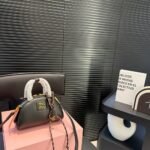 Miumiu Leather Top Handle Bag Black 23Cm - Image 2