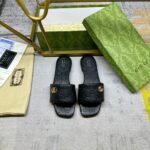 Gucci Women Slide Sandal With Double G Black 816330 Aaea2 1000 - Image 2