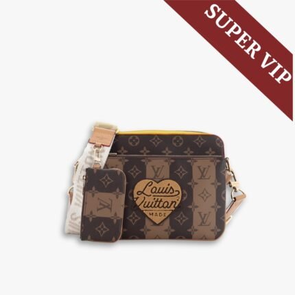 Super Vip 1:1 – Louis Vuitton Trio Messenger Bag Monogram Stripes Brown 25Cm M45965