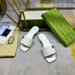 Gucci Women Slide Sandal With Double G Ivory 816330 Aaea2 9540 - Image 5