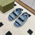 Gucci Gg Sandal Light Blue Denim 771575 Facuo 4646 - Image 2
