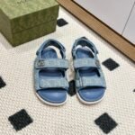 Gucci Gg Sandal Light Blue Denim 771575 Facuo 4646 - Image 3