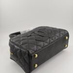Chanel Quilted Caviar Small Bowler Satchel Black 25Cm - Image 4