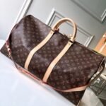 Perfect Match: Louis Vuitton Monogram Keepall Bandoulière 55Cm X Louis Vuitton Dopp Kit Toilet Pouch Monogram 27Cm - Image 3