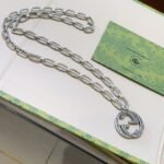 Gucci Arabesque Interlocking G Chain Necklace Sterling Silver - Image 5