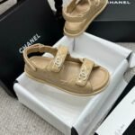 Chanel Sandal Shiny Beige G35927 B20276 U0450 - Image 5