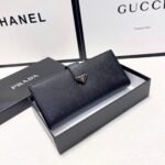 Prada Saffiano Notab Long Zip Wallet Black 18 Cm - Image 2