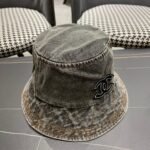 Chanel Cc Denim Bucket Hat Black - Image 4