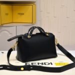 Fendi By The Way Medium Boston Bag Elaphe Black 28Cm - Image 4