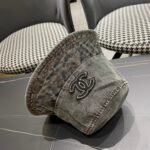 Chanel Cc Denim Bucket Hat Black - Image 5