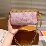 Louis Vuitton X Takashi Murakami Cherry Blossom Pochette Accessoires Bag Pink 20Cm - Image 3