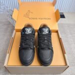 Louis Vuitton Lv Trainer Sneaker Black 1Ahtt2 - Image 3