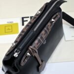 Fendi Women By The Way Regular Leather Boston Bag Black 28Cm - Image 4