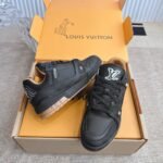 Louis Vuitton Lv Trainer Sneaker Black 1Ahtt2 - Image 4
