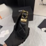 Chanel Phone Holder with Chain Aged Leather Black 18Cm AP3570 B14306 94305 - Image 4