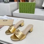 Gucci Nojum Women Slide Sandal Metallic Gold ‎817257 B8B00 8024 - Image 4