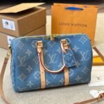 Louis Vuitton Keepall Bandoulière Denim Blue 45Cm M24315 - Image 2