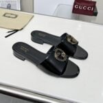 Gucci Women Round Interlocking G Sandal In Black - Image 2