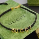 Gucci Leather Gucci Necklace Black ‎684630 Iaaa1 8029 - Image 2