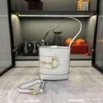 Gucci 73 Small Bucket Bag White Smooth Leather 20Cm 833665 Aaec2 9540 - Image 2