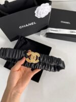 Chanel Leather Belt With Swarovski Stone Variable 30Mm - Image 3