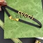 Gucci Leather Gucci Necklace Black ‎684630 Iaaa1 8029 - Image 3