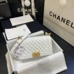 [Super Vip 1:1] Chanel Le Boy Chevron Caviar Black 25Cm - Image 2