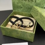 Gucci Leather Gucci Necklace Black ‎684630 Iaaa1 8029 - Image 4