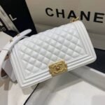 [Super Vip 1:1] Chanel Le Boy Chevron Caviar Black 25Cm - Image 3