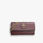 Gucci 73 Horsebit Detailed Satin Clutch Red 19Cm