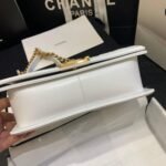 [Super Vip 1:1] Chanel Le Boy Chevron Caviar Black 25Cm - Image 5