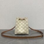 [Super Vip 1:1] Celine Micro Sailor In Triomphe Canvas White And Tan 17Cm 10M742Gce 01Ta - Image 4