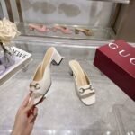 Gucci Women Horsebit Slide Ivory 816607 C9D00 9540 - Image 3