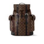 Louis Vuitton Christopher Mm Backpack Monogram Macassar Brown 44Cm M43735