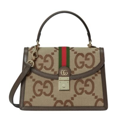 Gucci Ophidia Small Jumbo Gg Bag Camel Ebony 25Cm 651055 Ukmdg 2570
