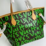 Louis Vuitton Neverfull Mm Tote Bag Monogram Graffiti Green 33Cm M93703 - Image 8