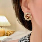 Chanel Round Stud Earrings Gold - Image 6