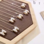 Hermes Mini Pop H Pendant Necklace Gold - Image 5