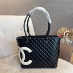 Chanel Cambon Line Medium Tote Bag In Black 28cm - Image 2