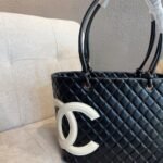 Chanel Cambon Line Medium Tote Bag In Black 28cm - Image 3