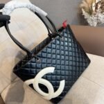 Chanel Cambon Line Medium Tote Bag In Black 28cm - Image 6