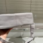 Chanel Messenger Bag Quilted Canvas Light Grey 30Cm - Image 5